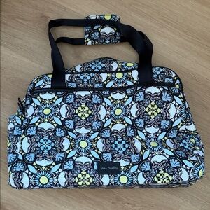 Vera Bradley Women's Travel Bag - Black, Blue, Yellow Floral